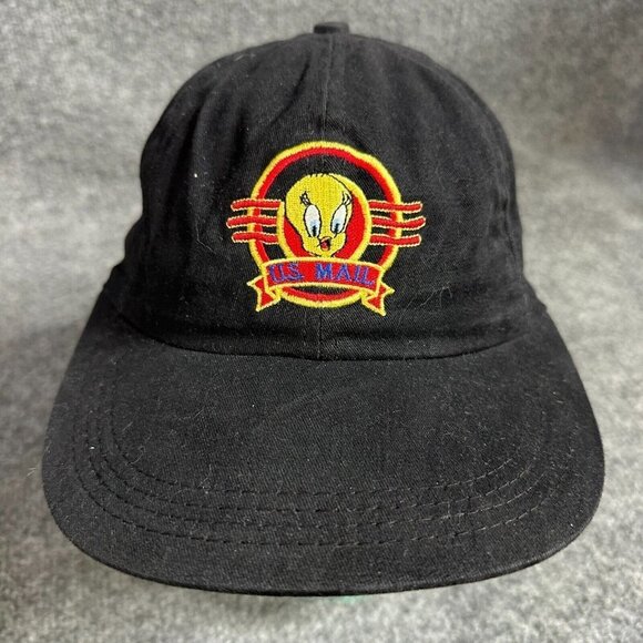 Tweety Bird Hat Black Snapback Vintage Made in USA Looney Tunes - Picture 1 of 6